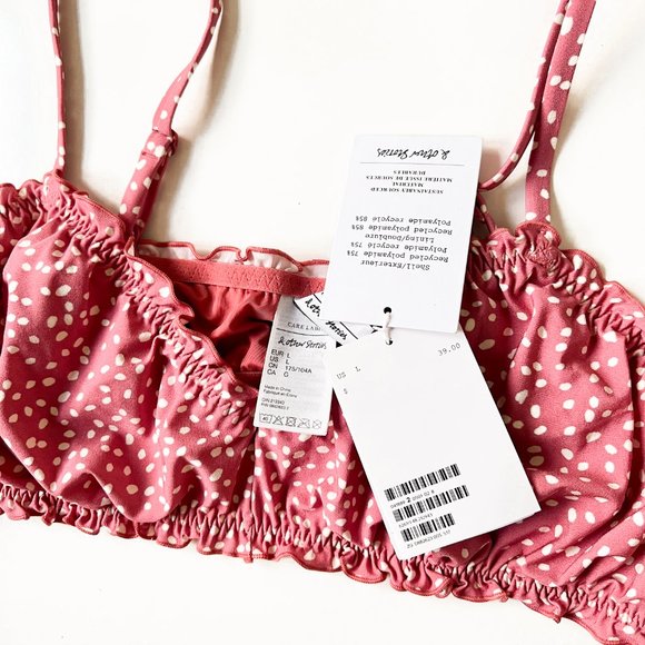 NWT & other stories pink ruffle trim dotted bikini - Picture 2 of 5